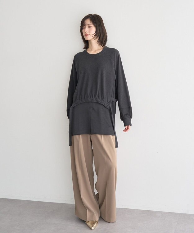 YECCA VECCA 金釦ワイドパンツ Beige