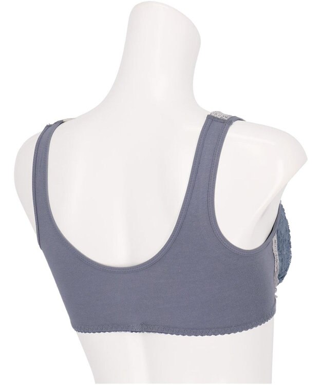 WACOAL 【ナイトアップブラ】 ノンワイヤー ナイトブラ 綿混 就寝時用 3Lまで対応 大きいサイズ レディース BXB168 /ワコール ブルー