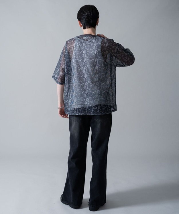 WEGO 【2点SET】メッシュパターンアンサンブルPOシャツ（SS） 柄1