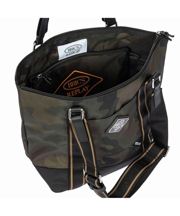 ACE BAGS & LUGGAGE  BRIC'S×REPLAY X-COLLECTION  ショッピングバッグM 89283 JXC47071 ブリックス カモフラージュ