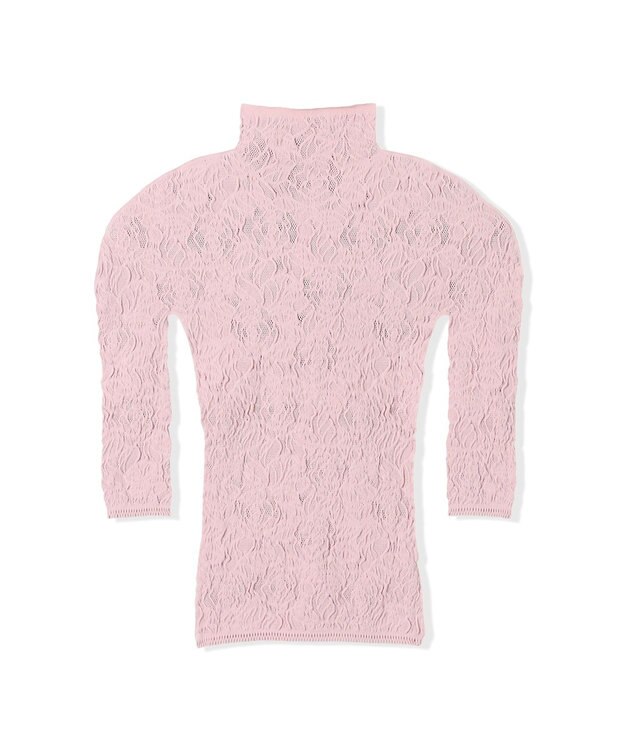 Chacott 【ノーソーイングニット】ローズシアーレースハイネックトップ グレージュ