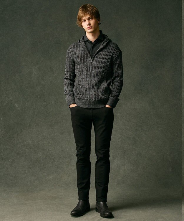 JOSEPH ABBOUD 【キングサイズ・2WAYストレッチ/きれいめデニム】ISKO デニム ブラック系