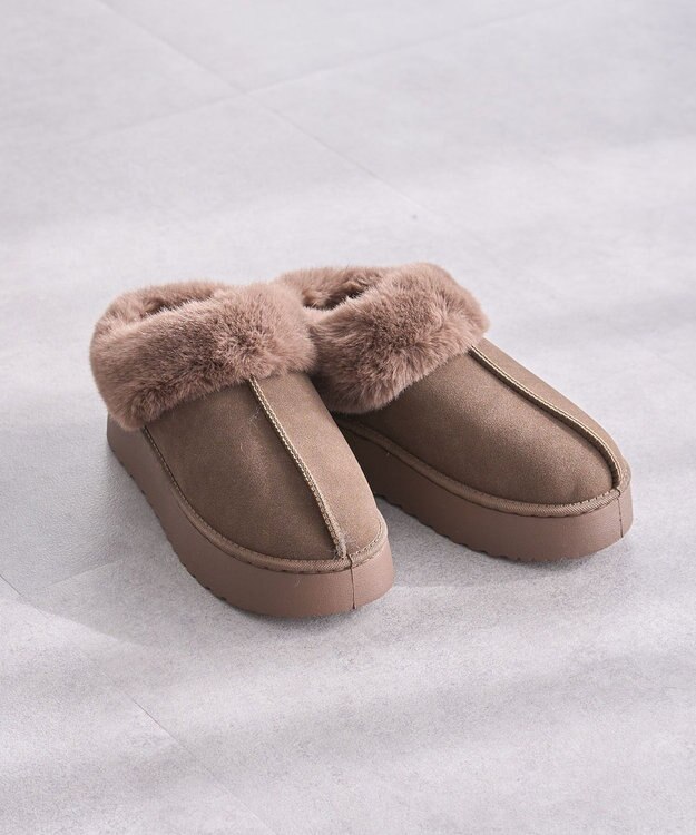 Green Parks ・ｍｉｎｉａ　フェイクムートンスリッポン Brown