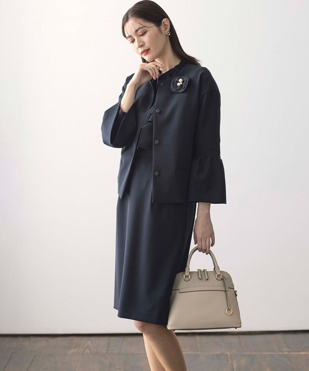 組曲 【ショルダーベルト付き】ボストンハンド バッグ ベージュ系