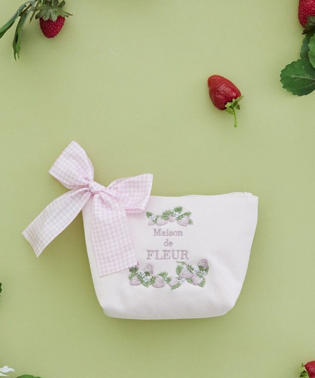 Maison de FLEUR いちごポーチ Pink