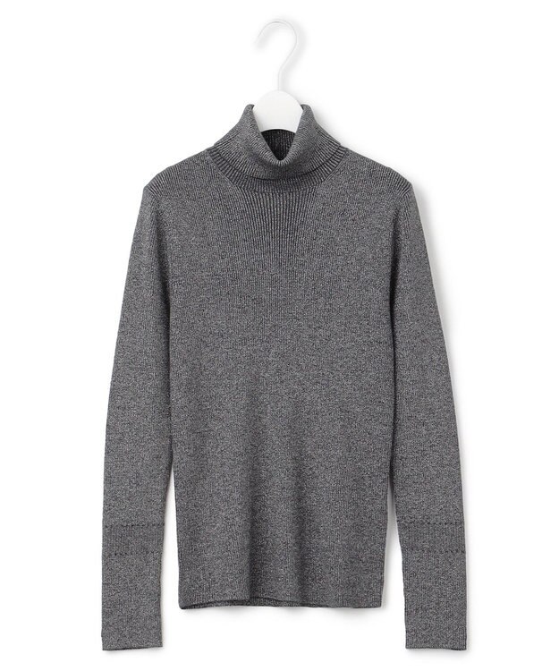 ICB 【新色追加・WEB限定カラーあり】エクストラファインメリノ タートルネックプルオーバー グレーラメ系