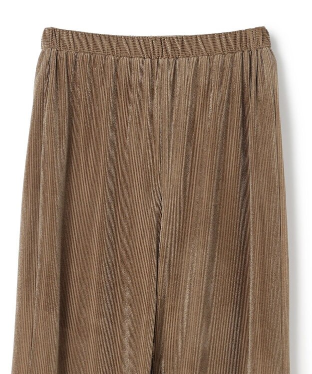 uncrave シアーベロアリブ ギャザーパンツ ブラウン
