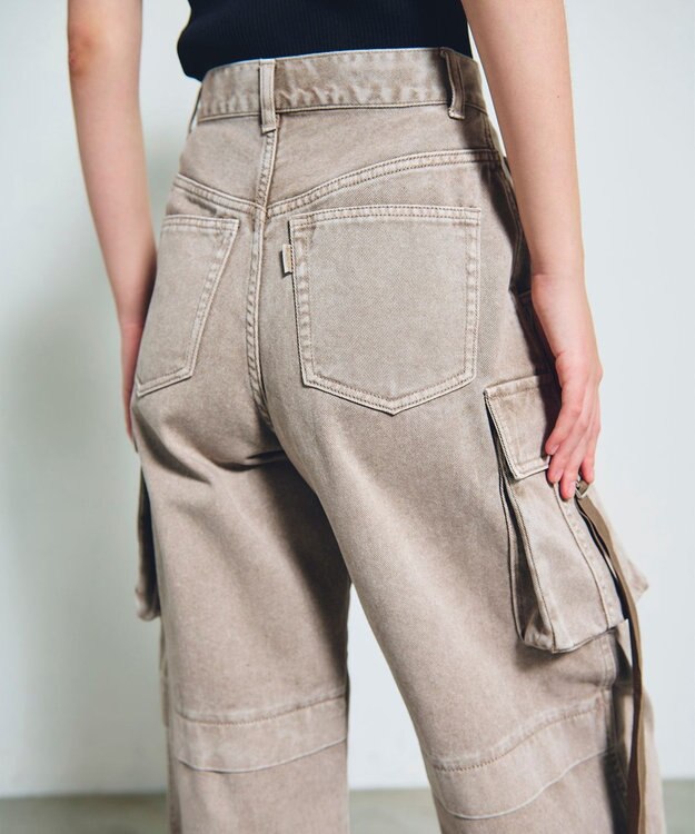 GRACE CONTINENTAL コクーンデニムカーゴパンツ グレー