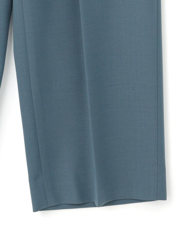 ICB L 【UVケア・洗える】ウール2WAYストレッチ ワイドストレートパンツ ダルブルー系