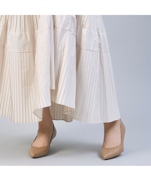 MODE ET JACOMO <MODE ET JACOMO>ポインテッドトゥプレーンパンプス ダークベージュ