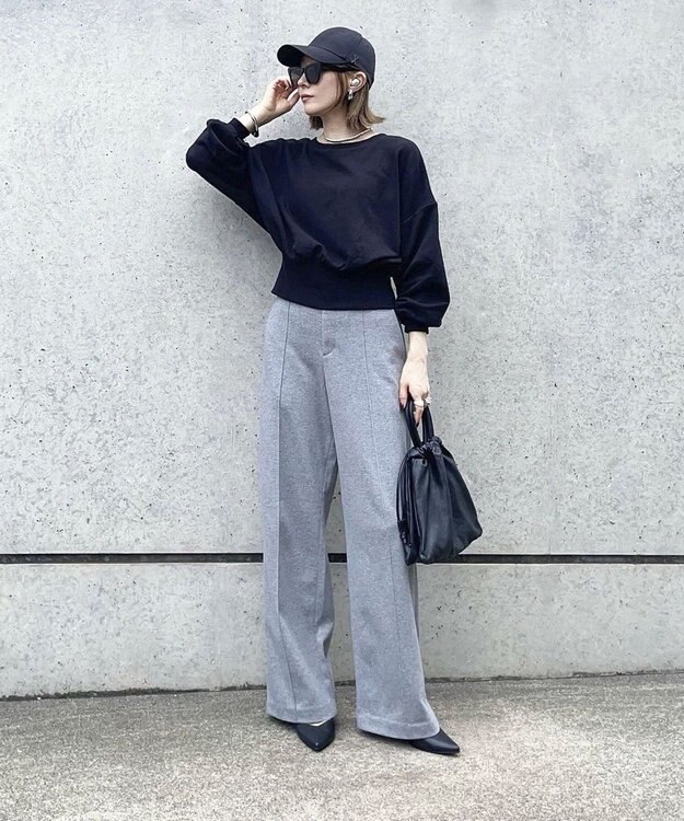 Green Parks バックＺＩＰスウェット Black