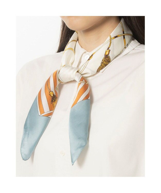 UNBILLION カシュネ cache nez / チェーン柄スカーフ グリーン