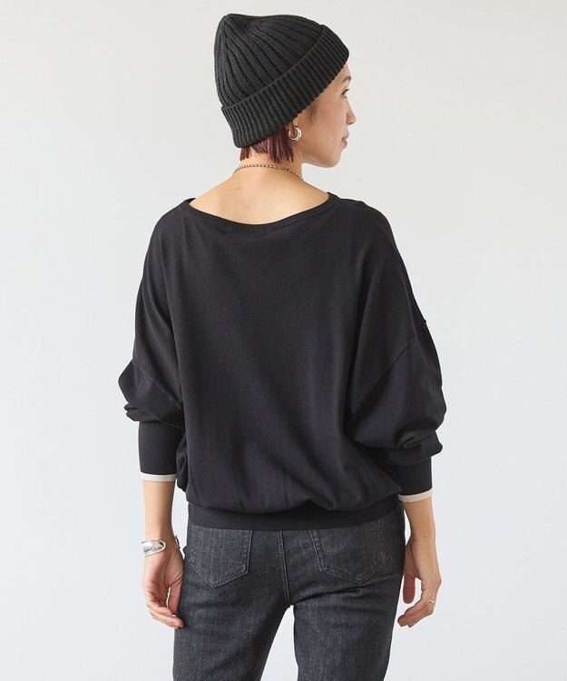 UNFILO 【洗える/抗菌防臭】マイビューティニット ドルマン ブラック