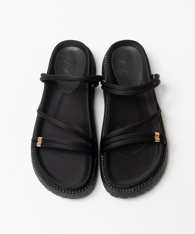 BONTRE 【MIONOTIS/ミオノティス】ナローベルト厚底2WAYサンダル /626B ブラック