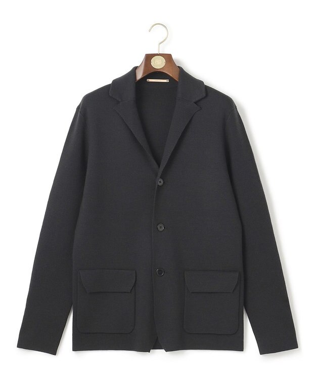 J.PRESS MEN ミラノリブ ニットジャケット グレー系
