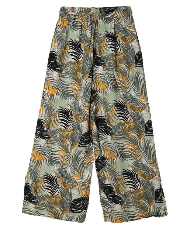 CRAFT STANDARD BOUTIQUE レーヨン柄プリントワイドパンツ Green