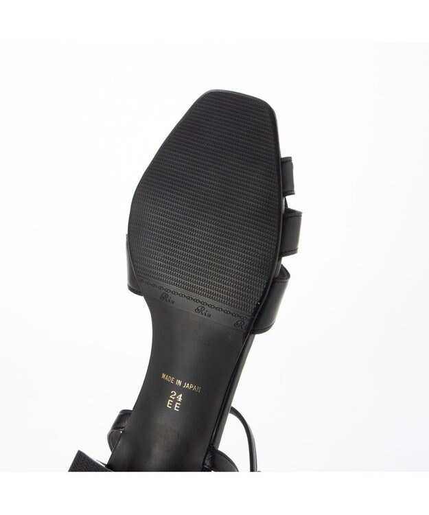 Riz raffinee <Riz raffinee>スクエア編込みストラップサンダル ブラック