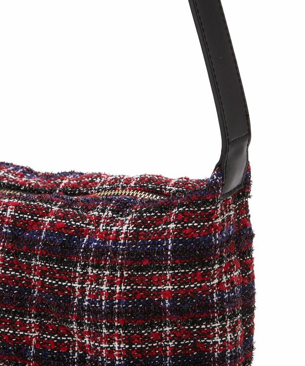 TOPKAPI 【TREASURE TOPKAPI】キルティング ツイード ショルダーバッグ レッド