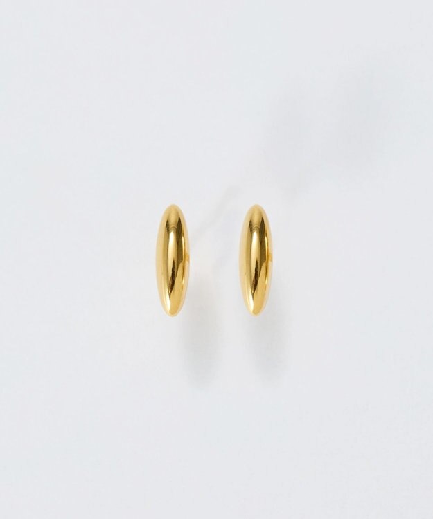 Phoebe 【金属アレルギー対応】メタルオーバルグレースピアス　ゴールド/サージカルステンレス ゴールド