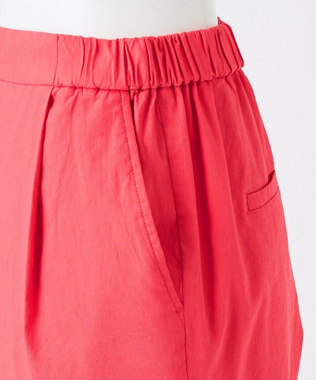 23区 【R(アール)】NALYA リネンストレッチ パンツ グァバピンク系