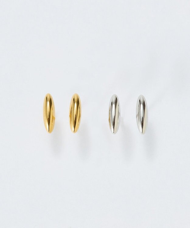 Phoebe 【金属アレルギー対応】メタルオーバルグレースピアス　ゴールド/サージカルステンレス ゴールド