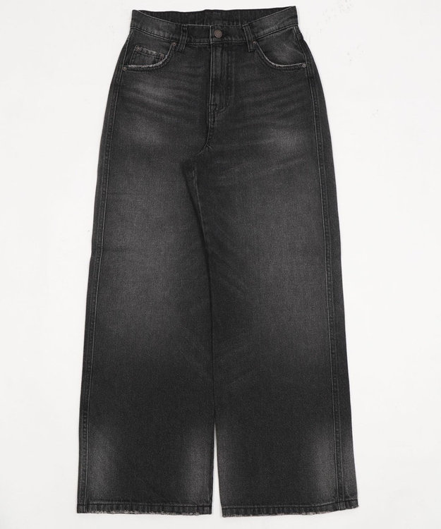 WEGO 【XS～Lサイズ展開/美脚】ストレートデニムパンツ デニムブラックソノタ