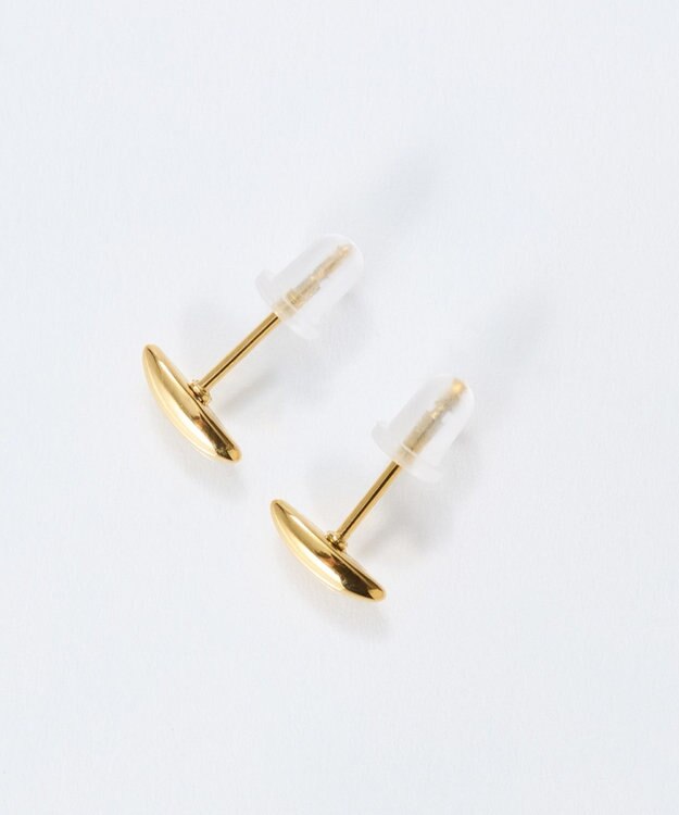 Phoebe 【金属アレルギー対応】メタルオーバルグレースピアス　ゴールド/サージカルステンレス ゴールド