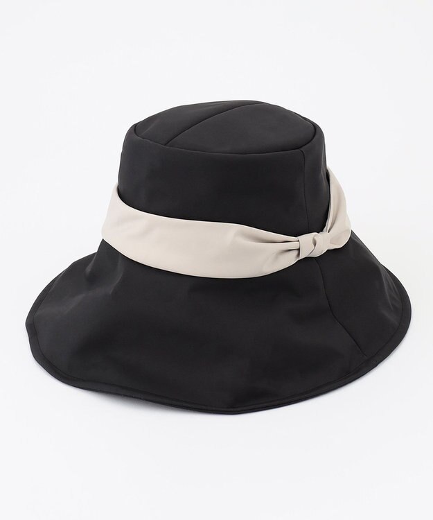 自由区 【撥水・洗える】ワイドブリム ハット ブラック系