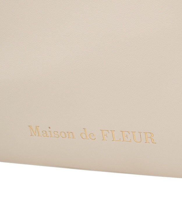 Maison de FLEUR フロントリボン3ルームトートバッグ Light Beige