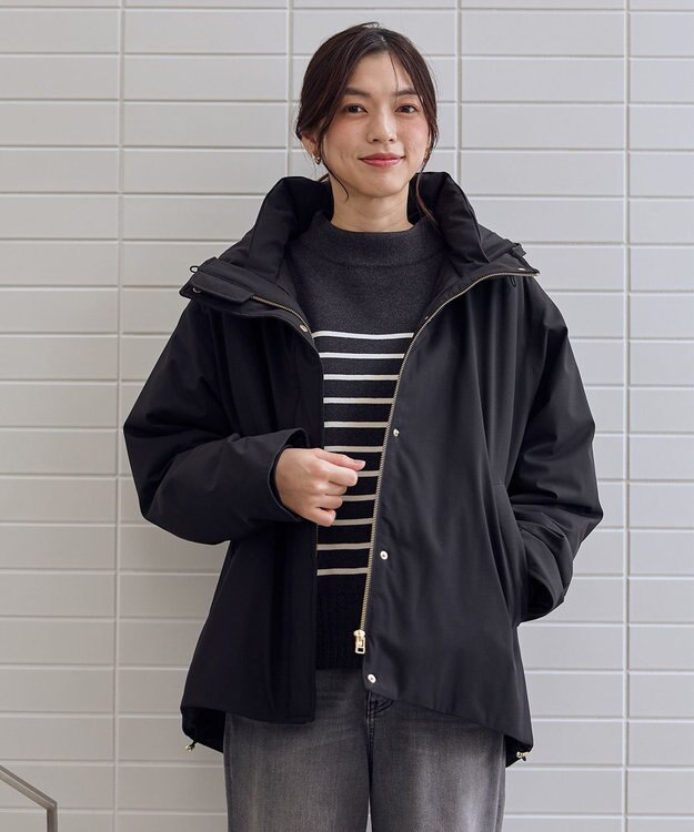 ANY 撥水フーデットダウンコート ブラック