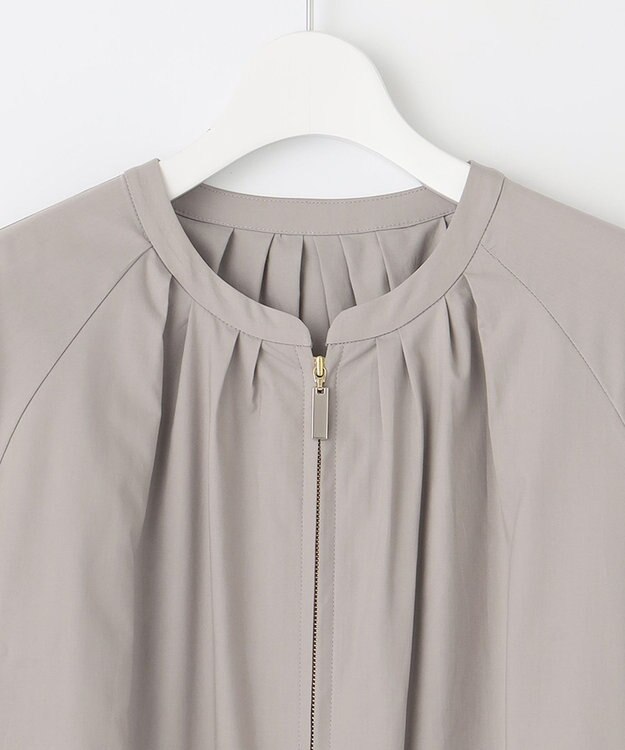 自由区 L 【洗える】エンブロイダリー ブルゾン カーキ系