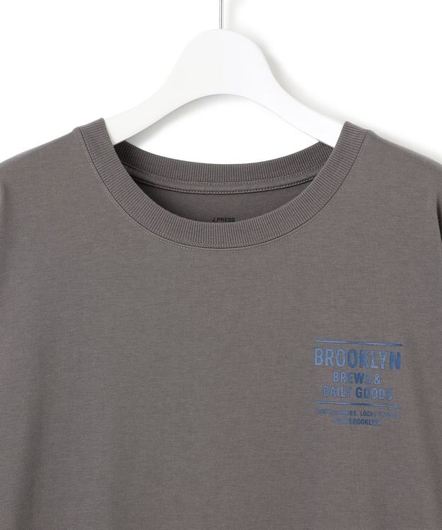 J.PRESS YORK STREET 【WOMEN】カフェロゴプリント ワンピース ライトグレー系