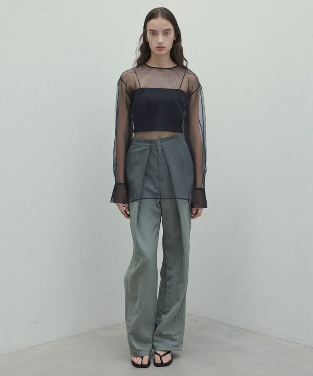 BEIGE， 【洗える】ACANTHUS / カーヴィーシルエットカーゴパンツ Light Khaki