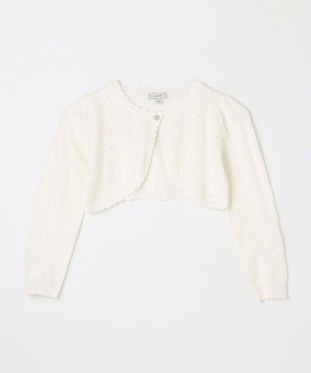 ANY KIDS 長袖 ボレロ オフホワイト