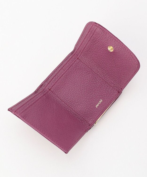 UNBILLION perche アクリル玉三つ折りミニサイフ パープル