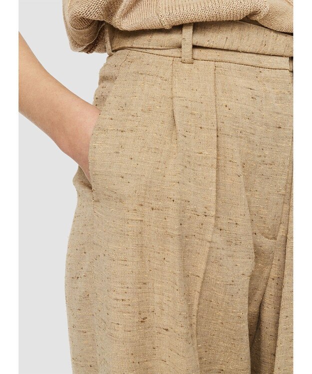 JOSEPH スペックルシルクリネン　ワイドトラウザーズ Sesame