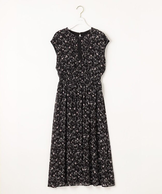 ANY SIS S 【美人百花6月号掲載】フラワーブルームプリント ワンピース ブラック系