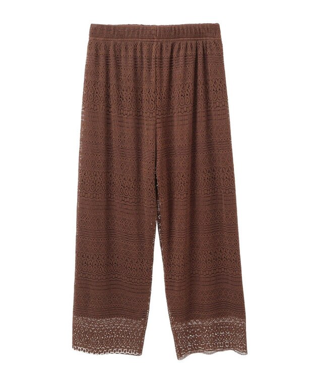 Green Parks レースプリーツパンツ Brown