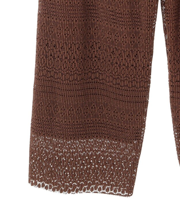 Green Parks レースプリーツパンツ Brown