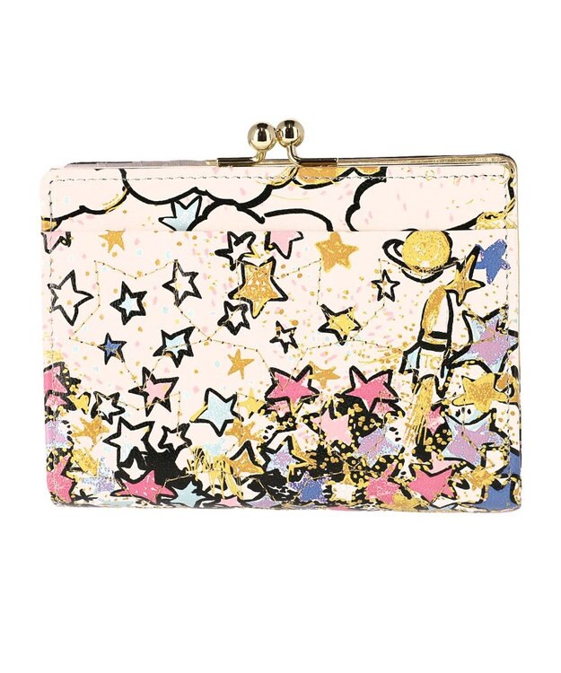 tsumori chisato CARRY ギャラクシーパネル 2つ折り財布 がま口 レザーキルティング ブラック