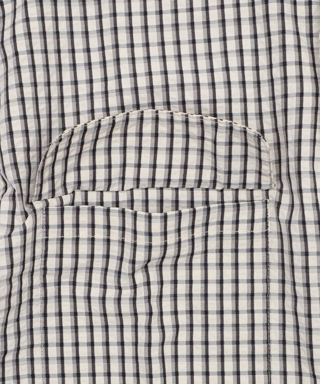 WEGO 【ユニセックス着用ITEM】ミニマムチェックロゴシャツ（SS） ホワイトチェック1