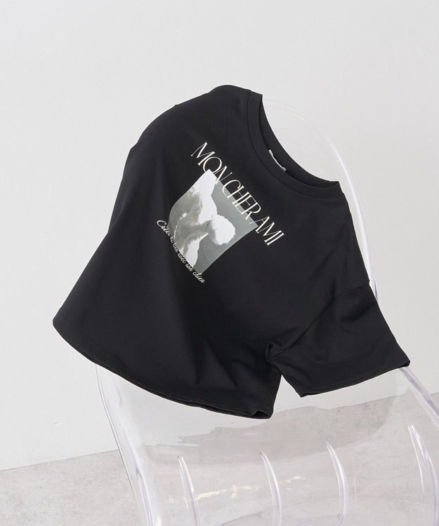 earth music&ecology 【接触冷感/洗濯機可】PhotoショートＴ Black