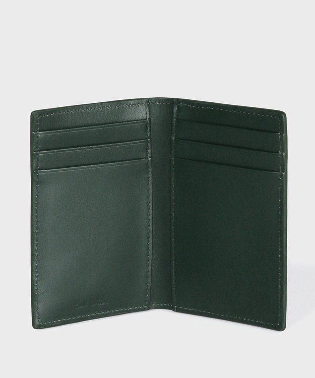 Paul Smith マーケトリーストライプラビット カードケース ダークグリーン