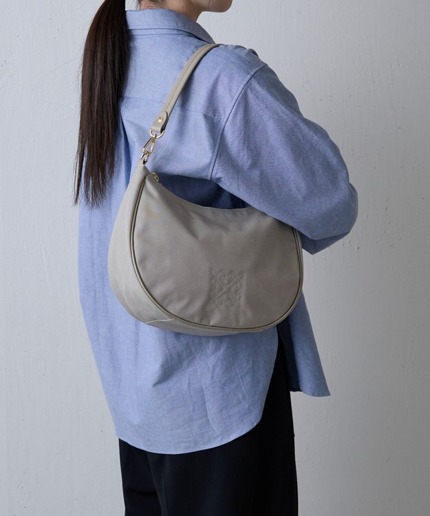 russet ＜360g/撥水性あり＞ コーデュラナイロン2wayショルダーバッグ(CE-1537) L.Greige