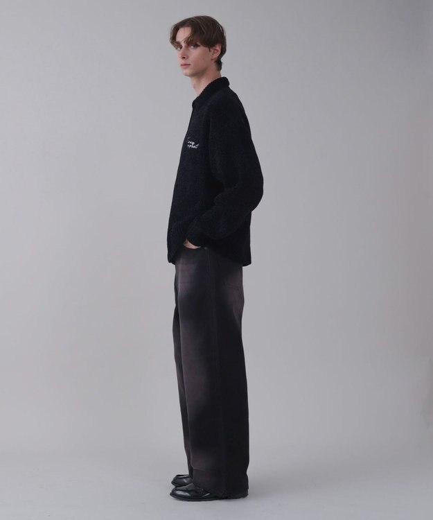 WEGO 【ユニセックス着用ITEM/SMLサイズ展開/ウエスト調整可】バギーデニムパンツ ブラックその他