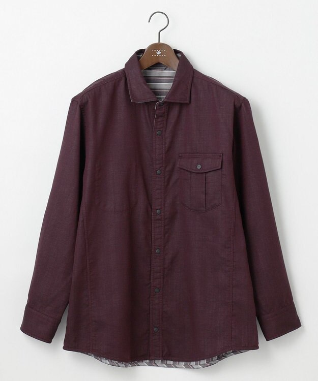 JOSEPH ABBOUD 【キングサイズ・2WAY】リバーシブル シャツ ワイン系