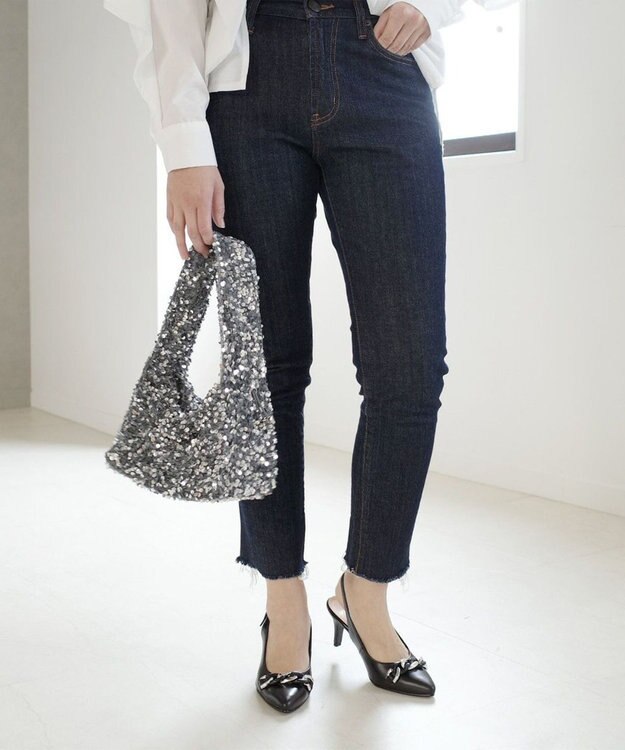 Pointer 日本製 本革チェーンビット付きバックバンドミュール ブラック