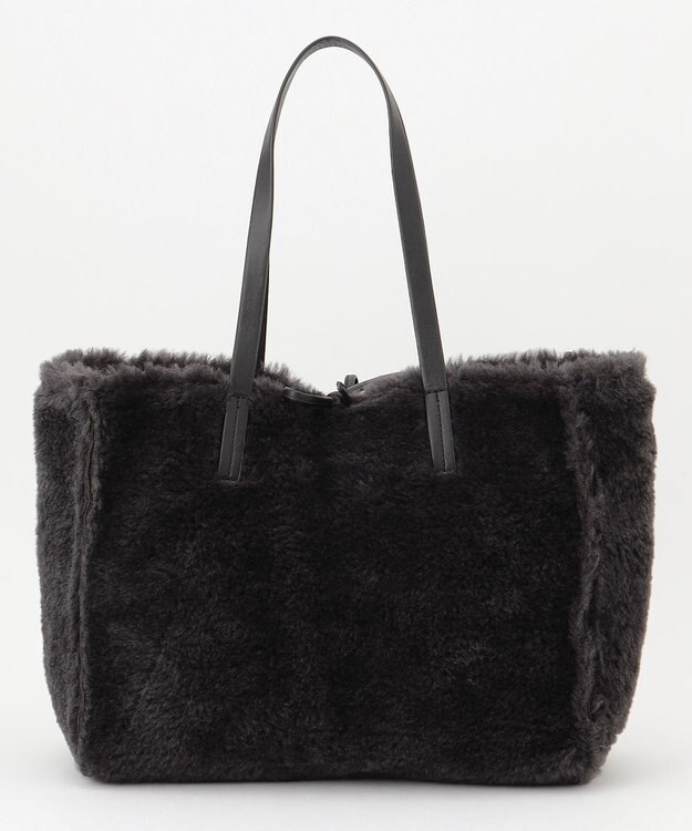 自由区 ムートンリバーシブルトート バッグ アッシュ