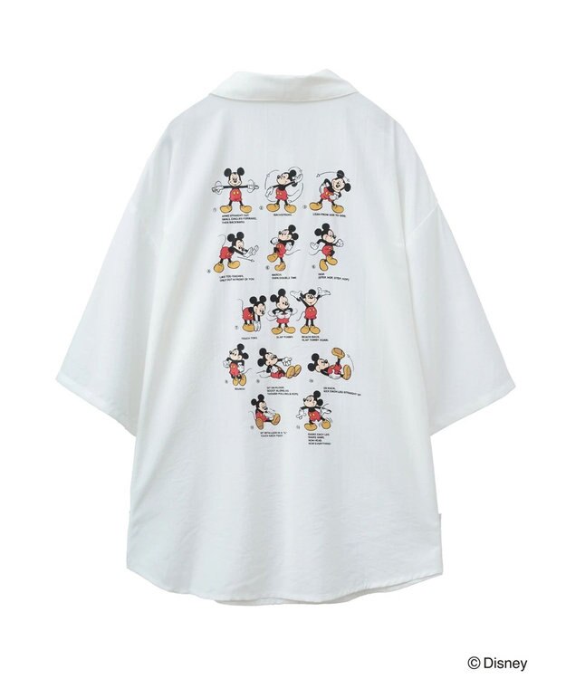Green Parks ミッキーフレンド／体操プリント半袖シャツⅡ White