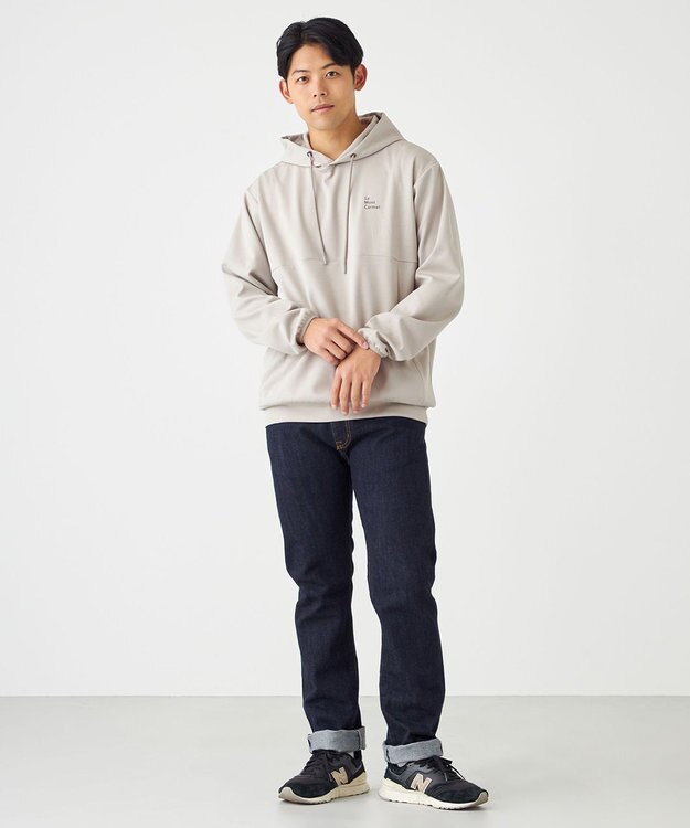 SHARE PARK MENS 【UVカット・吸水速乾・ストレッチ・軽量・アンチピリング 】ダンボールフードパーカー（L・XLサイズ） ベージュ系